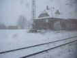 Neuschnee in Bernau am Bahnhof