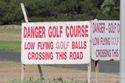 Danger - Low flying golf balls - Mosman Park / Fremantle