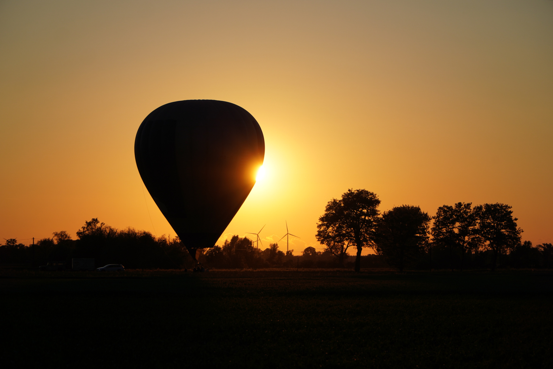 Die Sonne und der Heißluftballon