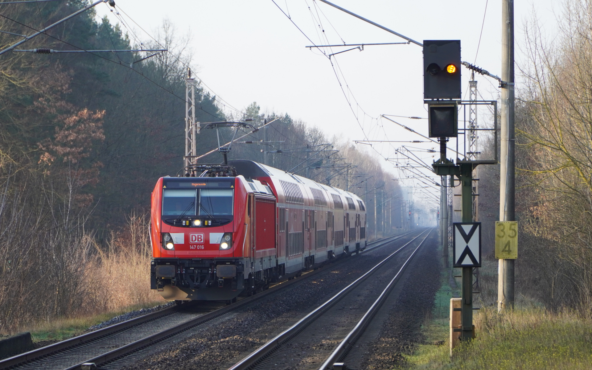 RE3342 am Bahnstreiktag in Melchow
